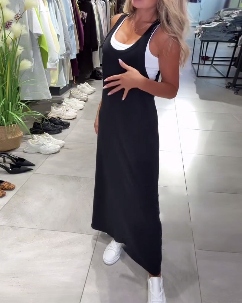 Schlankheitskleid mit Trägern Lässig