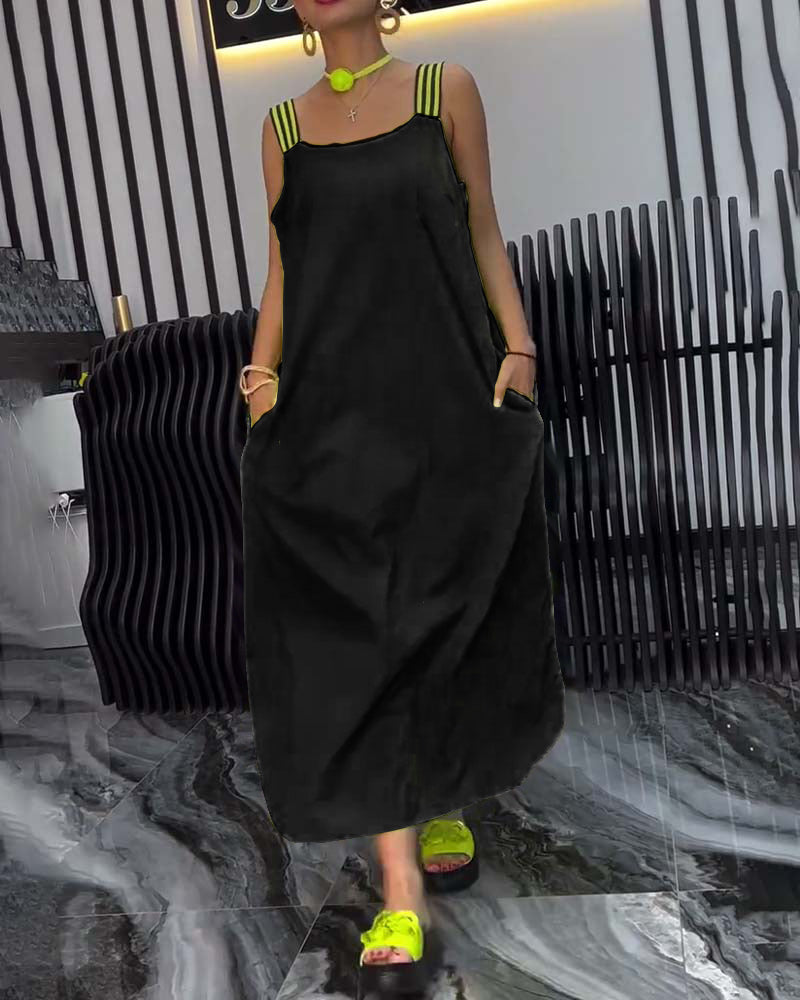 Lässiges Kleid mit abnehmbaren Trägern