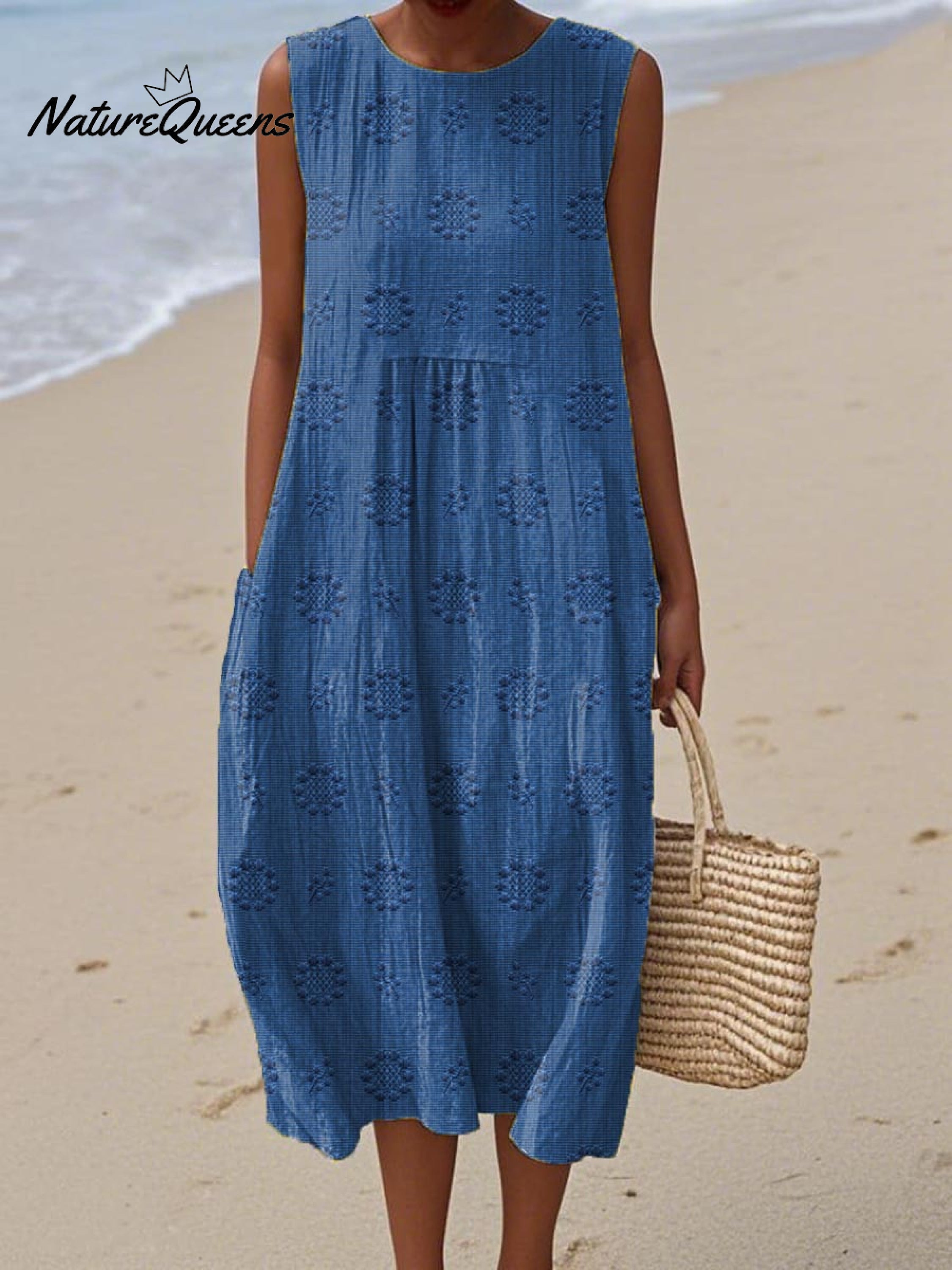 Wickelkleid mit Vintage-Blumenmuster für Damen