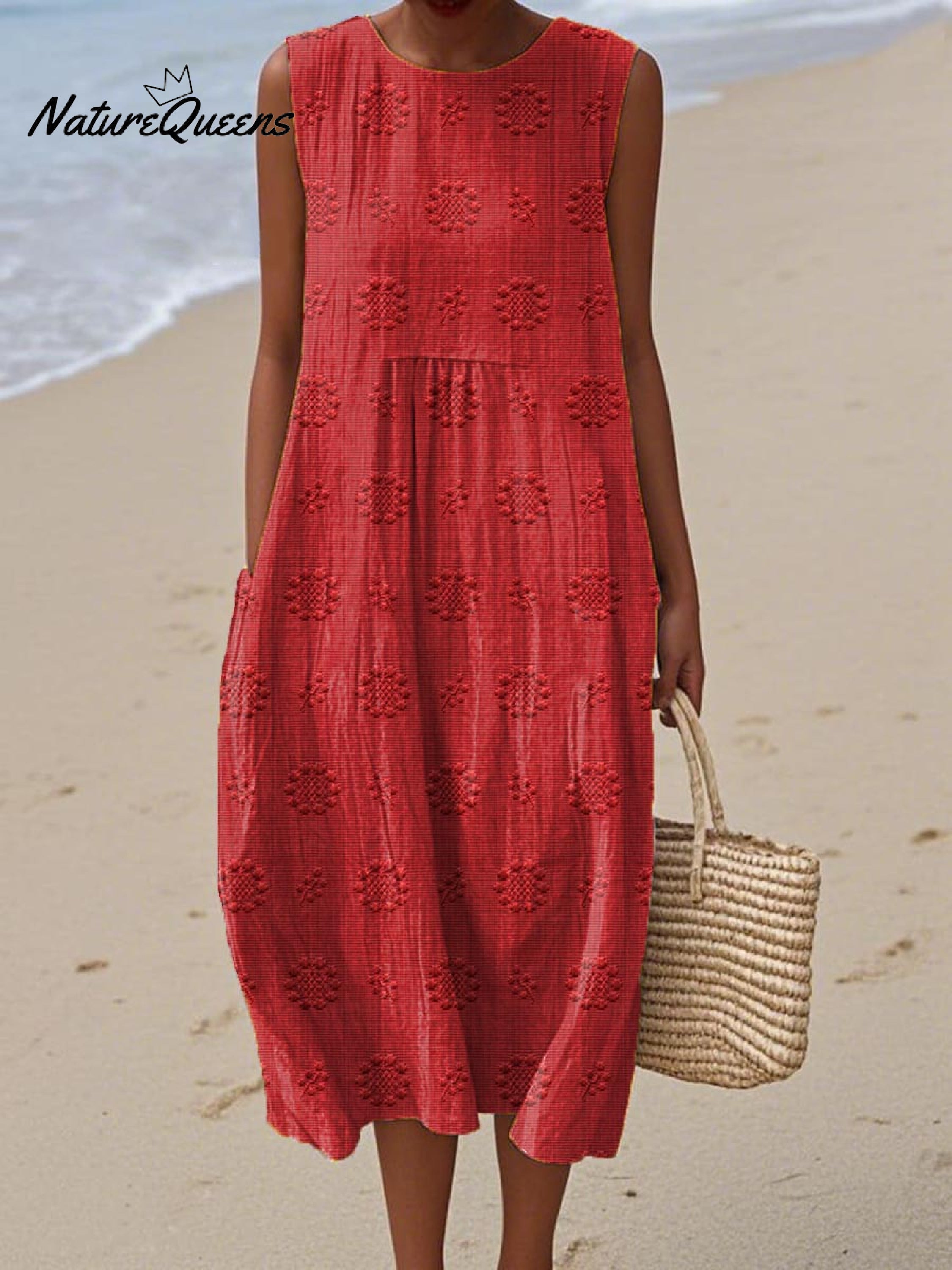 Wickelkleid mit Vintage-Blumenmuster für Damen