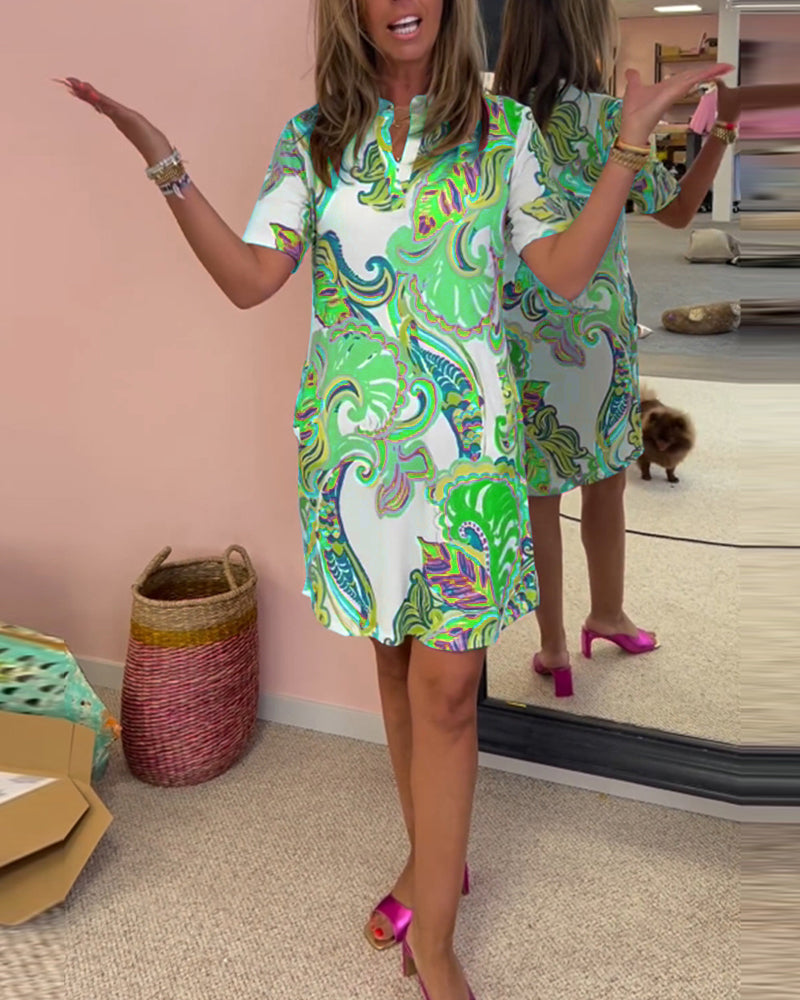 Druckkleid im Slim-Fit