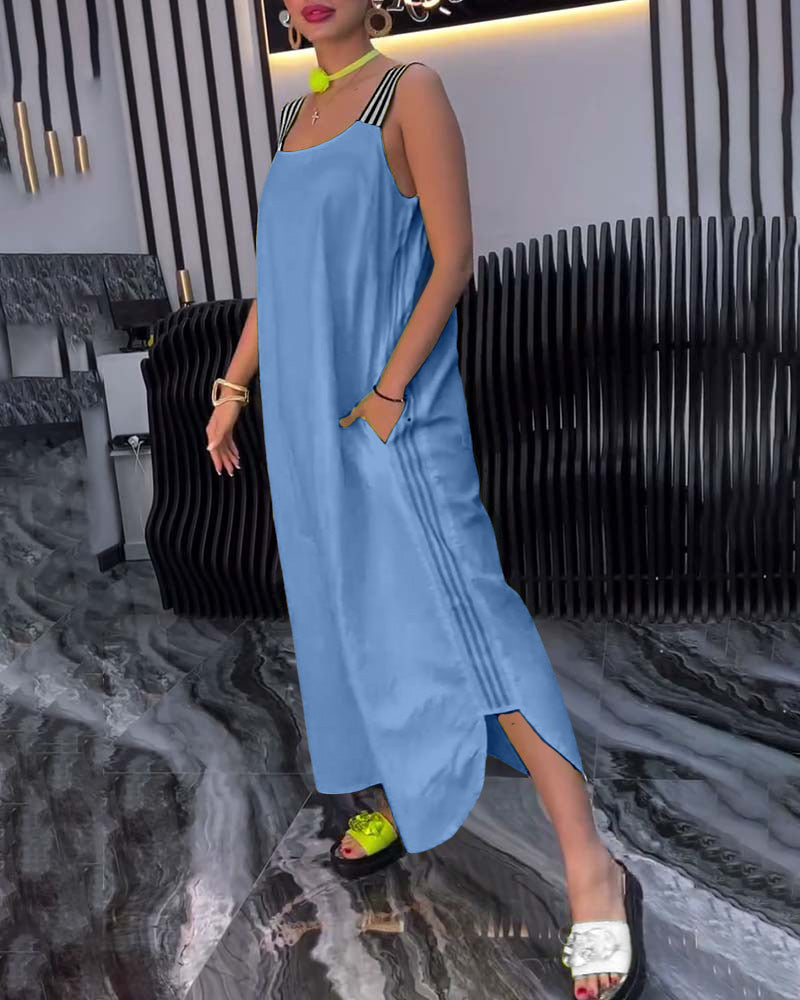 Lässiges Kleid mit abnehmbaren Trägern