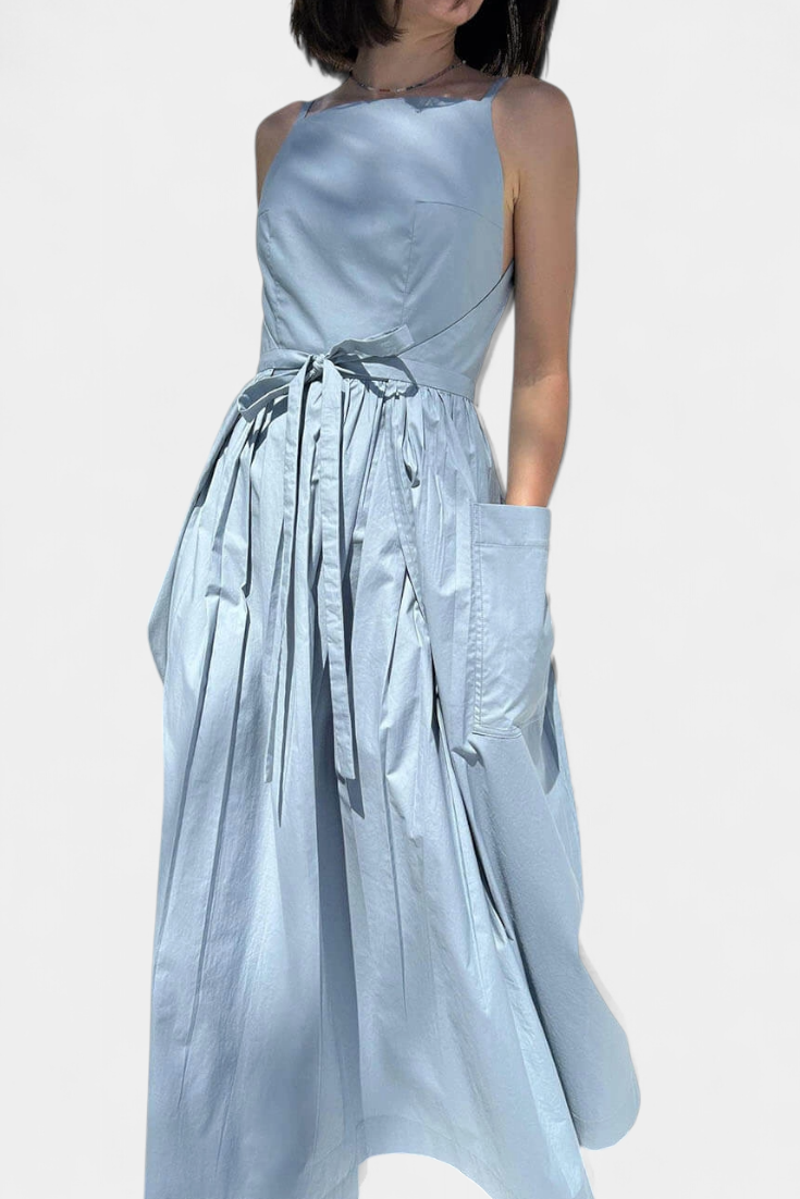 SERENA | Langes Kleid mit Verstellbaren Bändern für einen Romantischen Look und Sommerlichen Komfort