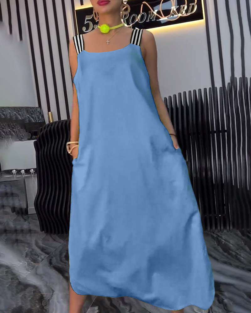 Lässiges Kleid mit abnehmbaren Trägern