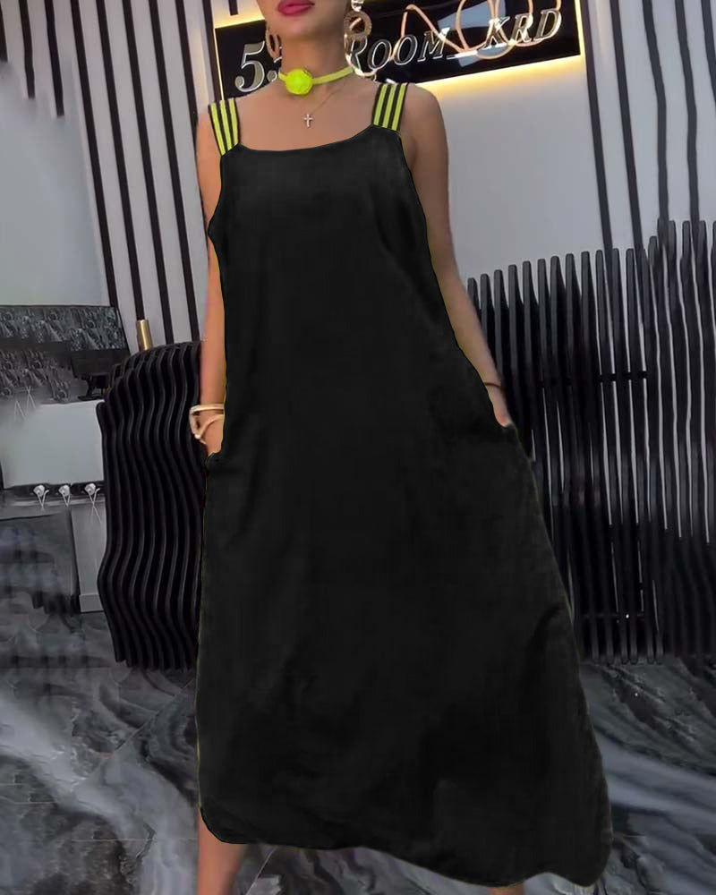 Lässiges Kleid mit abnehmbaren Trägern