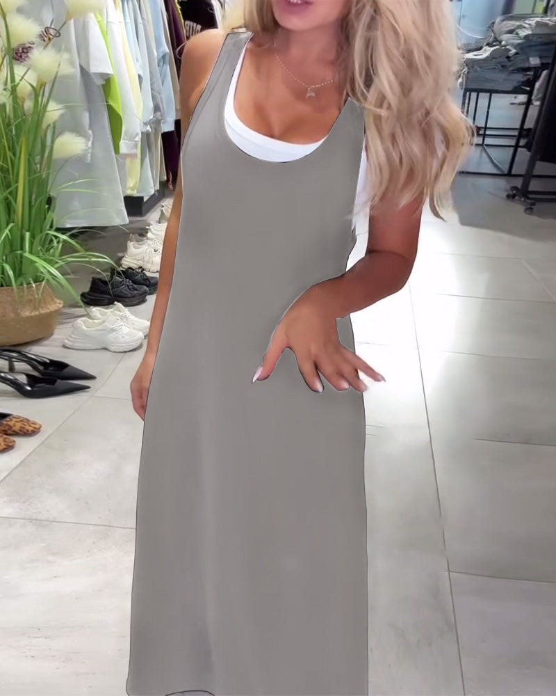 Schlankheitskleid mit Trägern Lässig