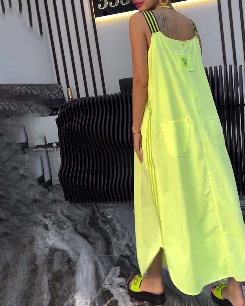 Lässiges Kleid mit abnehmbaren Trägern