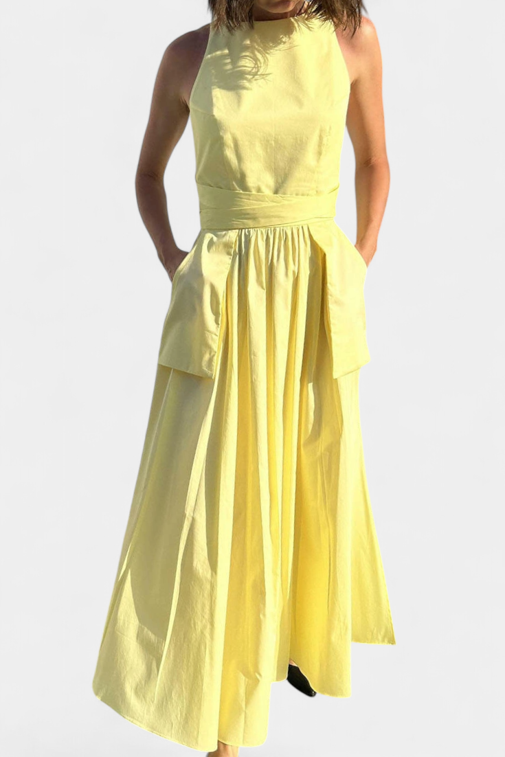 SERENA | Langes Kleid mit Verstellbaren Bändern für einen Romantischen Look und Sommerlichen Komfort