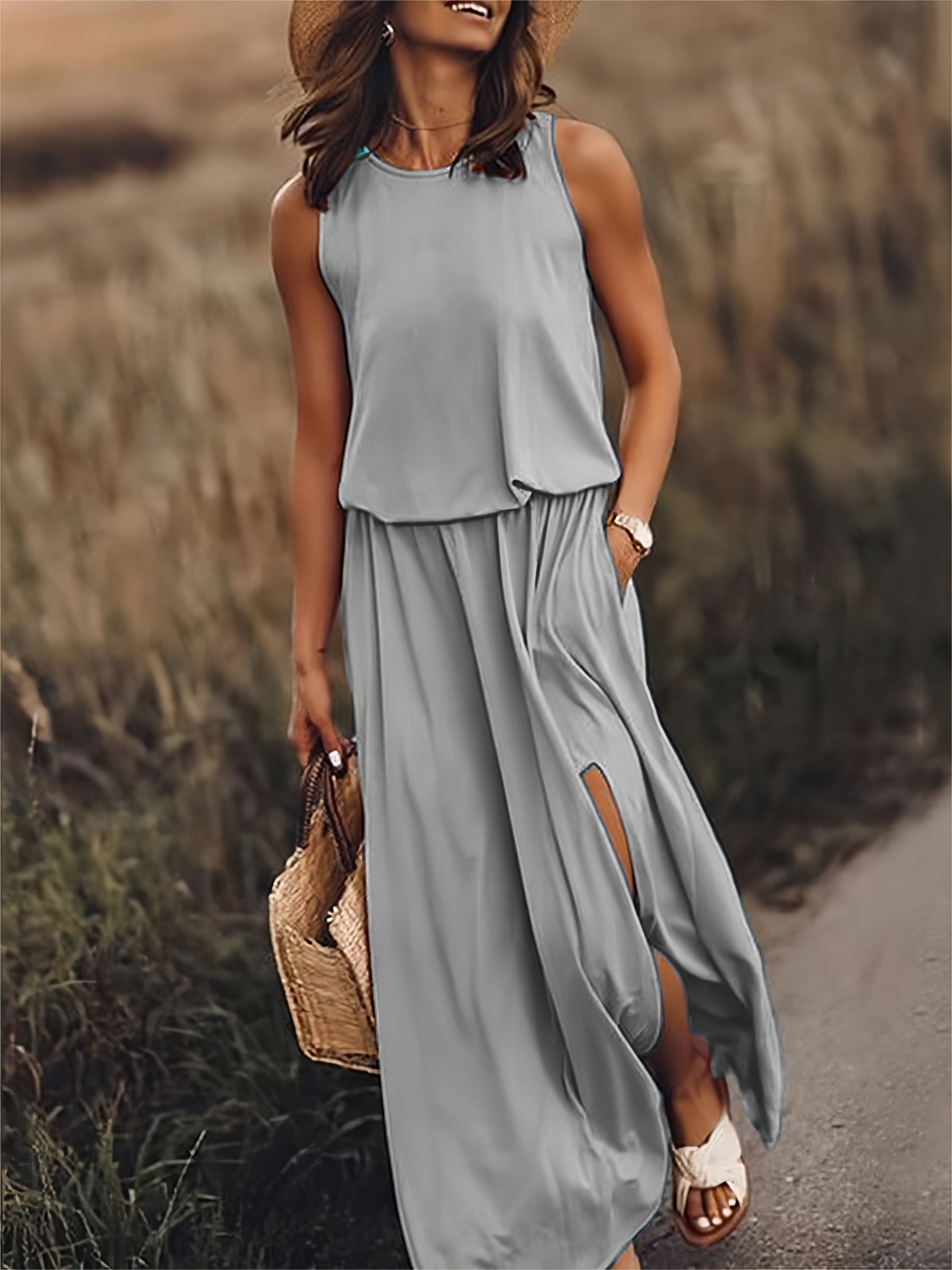 Zayna - Maxi Kleid - Einfaches Modal Boho Kleid in verschiedenen Farben