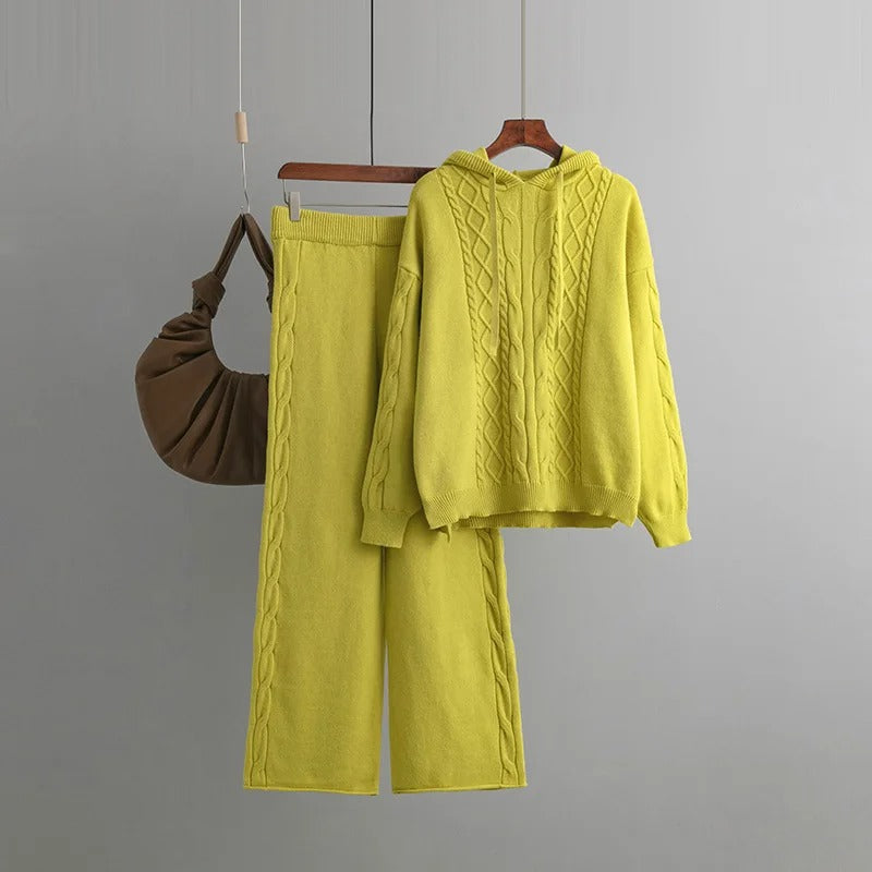 Firenze™ - Bequemes, übergroßes Strick-Trainingsanzug-Set