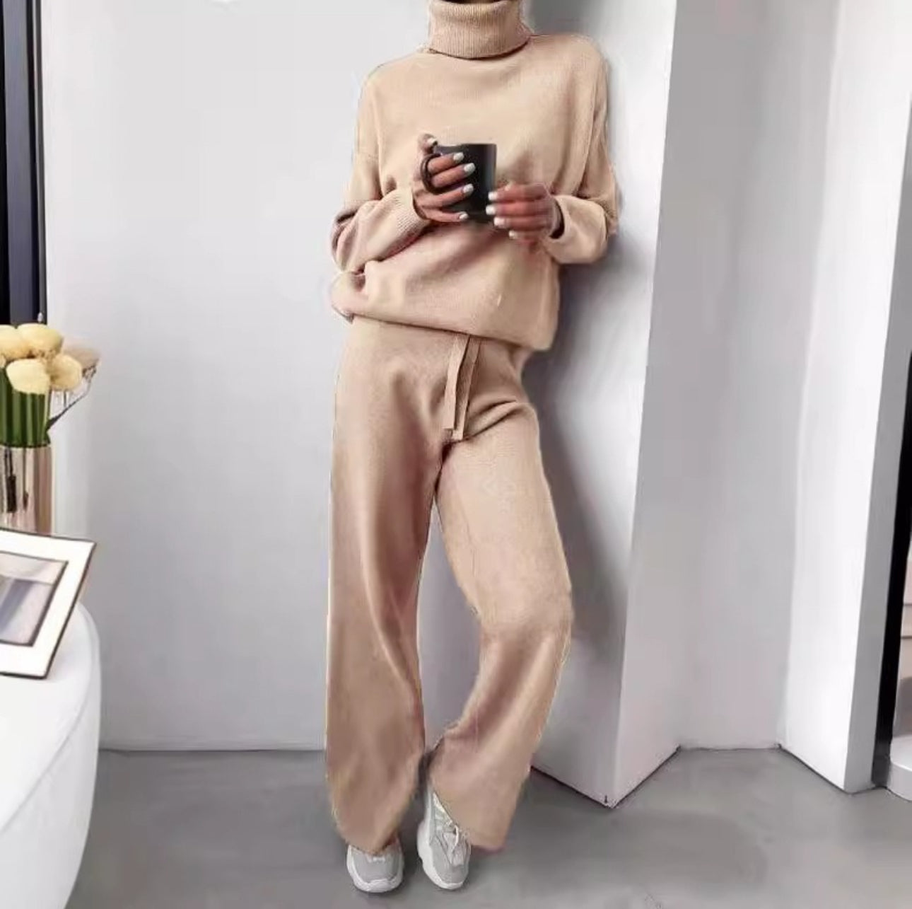 Yara - 2-teiliges Set, Pullover mit Rollkragen und lange Hose