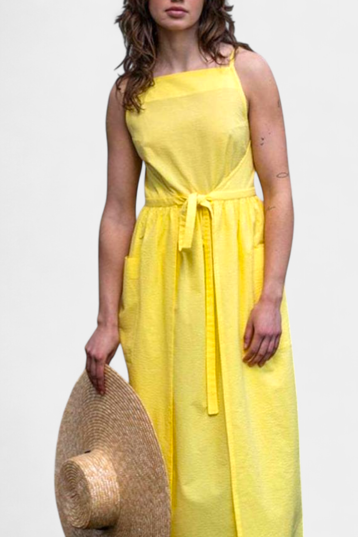 SERENA | Langes Kleid mit Verstellbaren Bändern für einen Romantischen Look und Sommerlichen Komfort