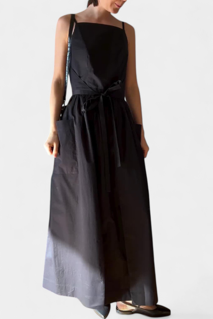 SERENA | Langes Kleid mit Verstellbaren Bändern für einen Romantischen Look und Sommerlichen Komfort