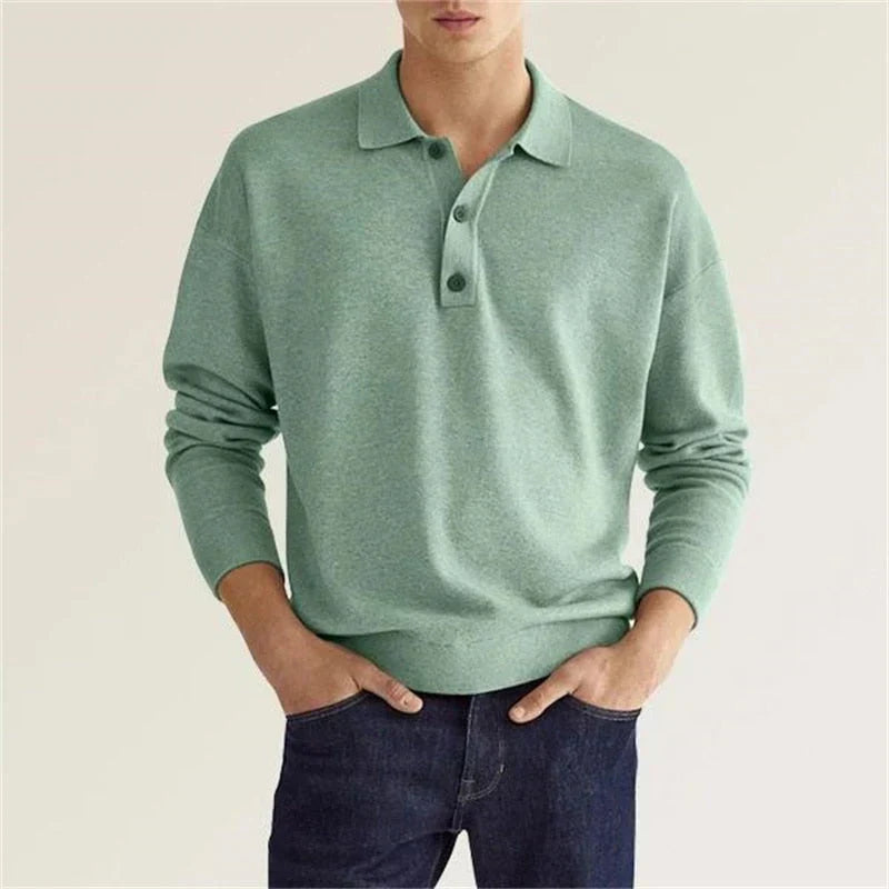 Eleganz Edge Polo | Herren Langarm-Polo