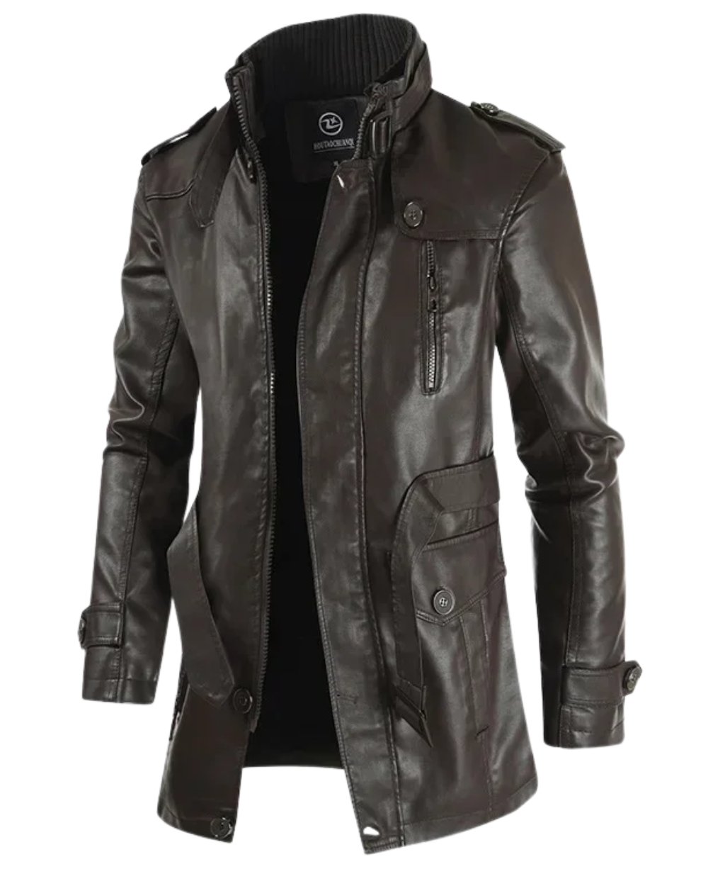 Krystian™ | Elegante Lange Leder Bikerjacke
