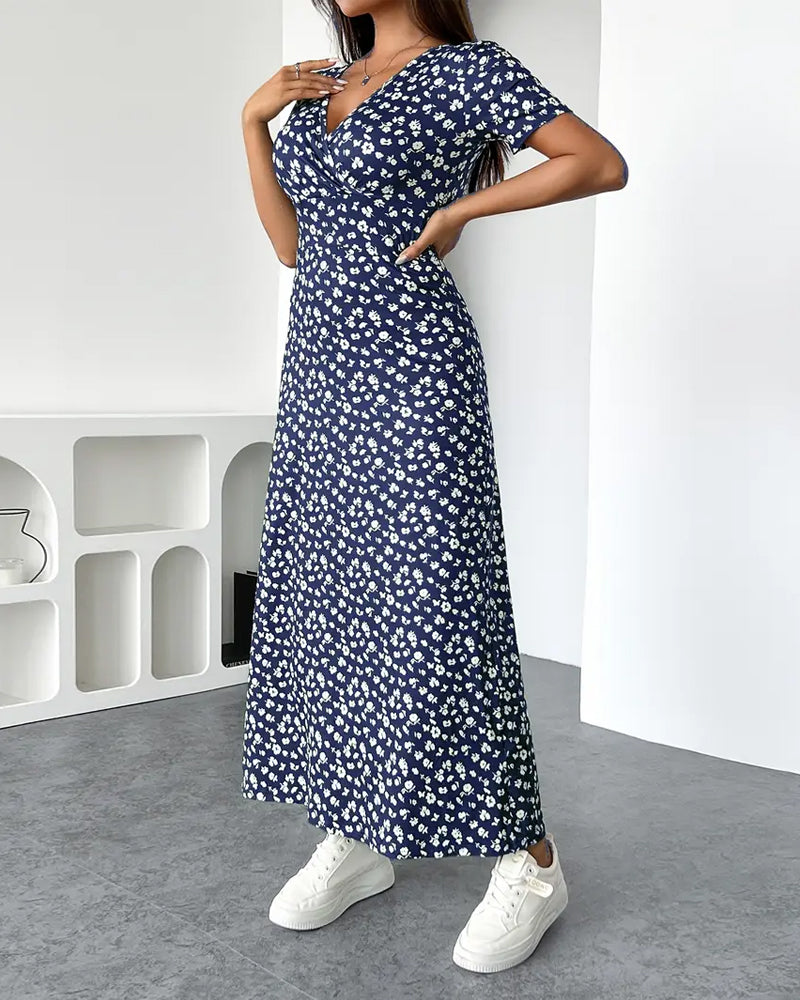 Elegantes Sexy Bedrucktes Kleid