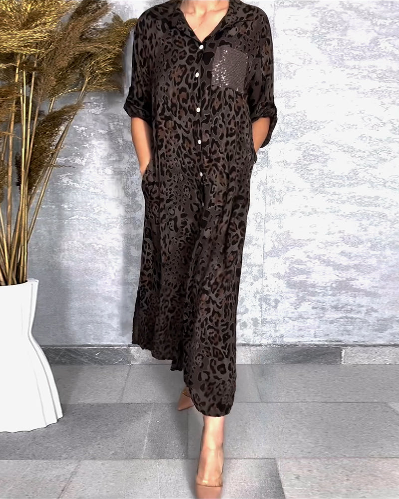 Leopardenmuster Kleid