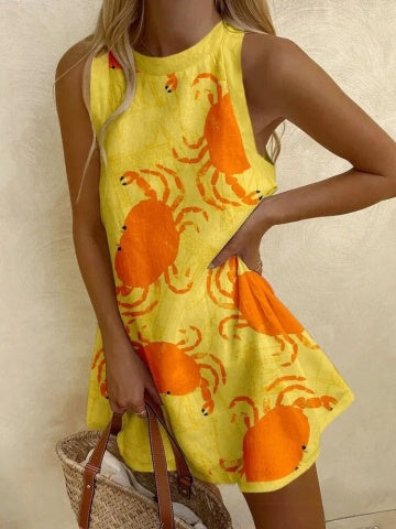 Orvienne™ | Mini-Kleid mit Krabbenmuster