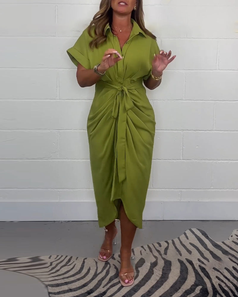 CARLA | Hemdblusen-Kleid mit Schleife für einen täglichen Eleganz