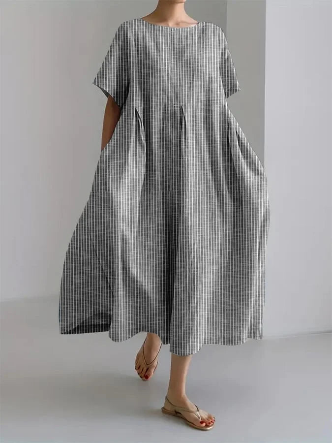 ELEANOR - RETROGESTRIPTES LOCKERES KLEID