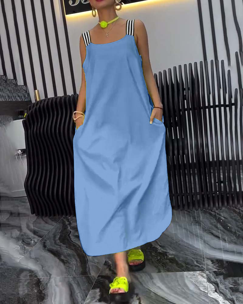 Lässiges Kleid mit abnehmbaren Trägern