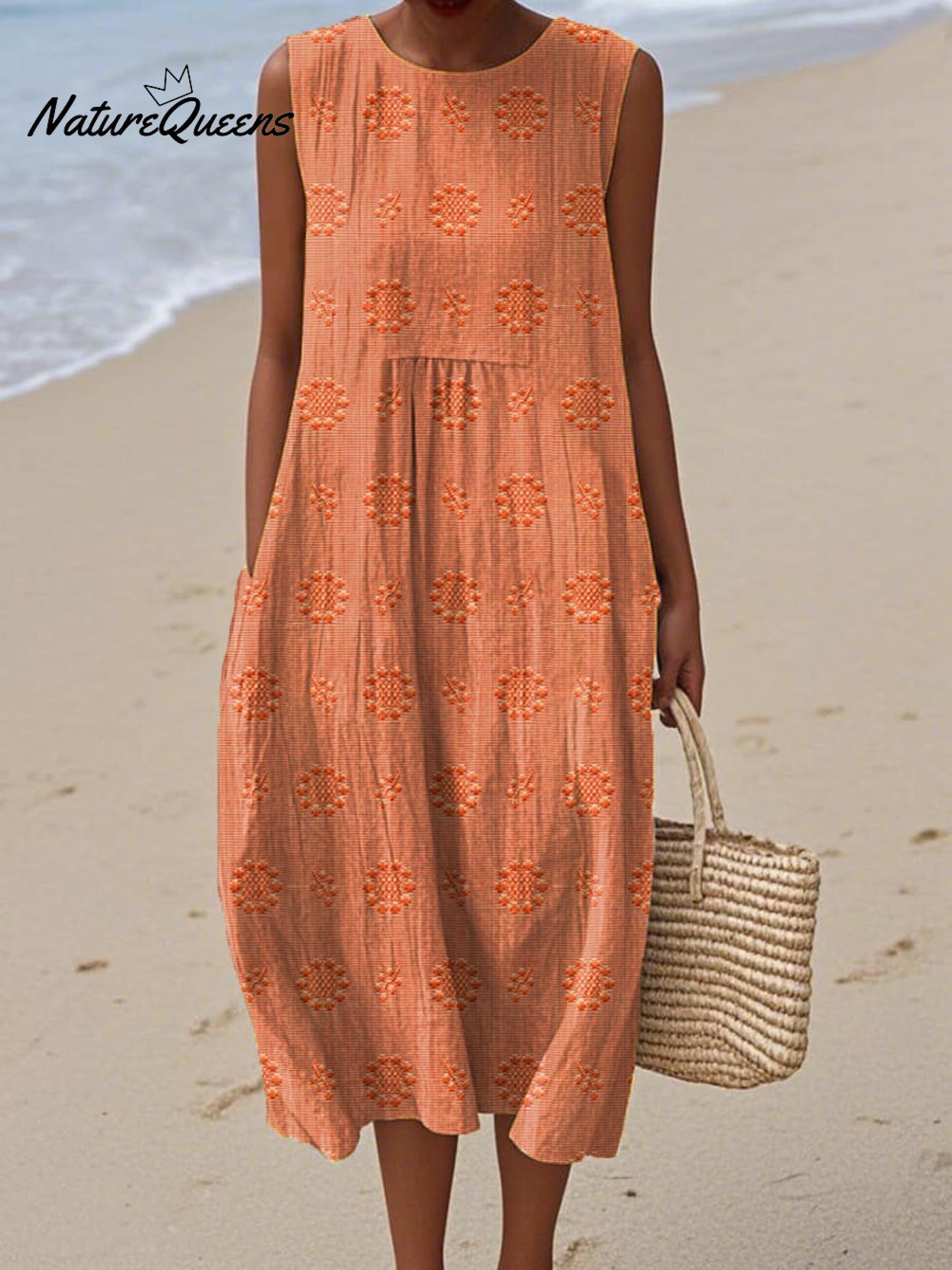 Wickelkleid mit Vintage-Blumenmuster für Damen