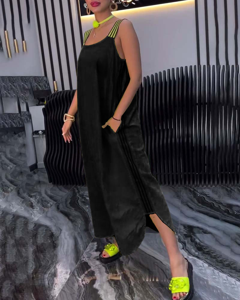 Lässiges Kleid mit abnehmbaren Trägern