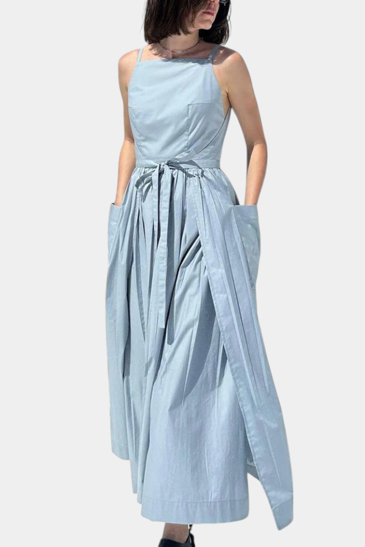SERENA | Langes Kleid mit Verstellbaren Bändern für einen Romantischen Look und Sommerlichen Komfort