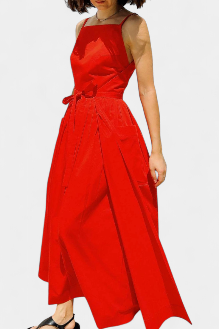 SERENA | Langes Kleid mit Verstellbaren Bändern für einen Romantischen Look und Sommerlichen Komfort