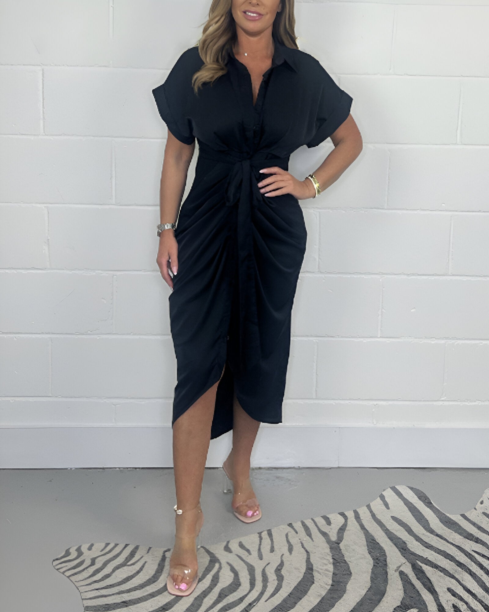 CARLA | Hemdblusen-Kleid mit Schleife für einen täglichen Eleganz