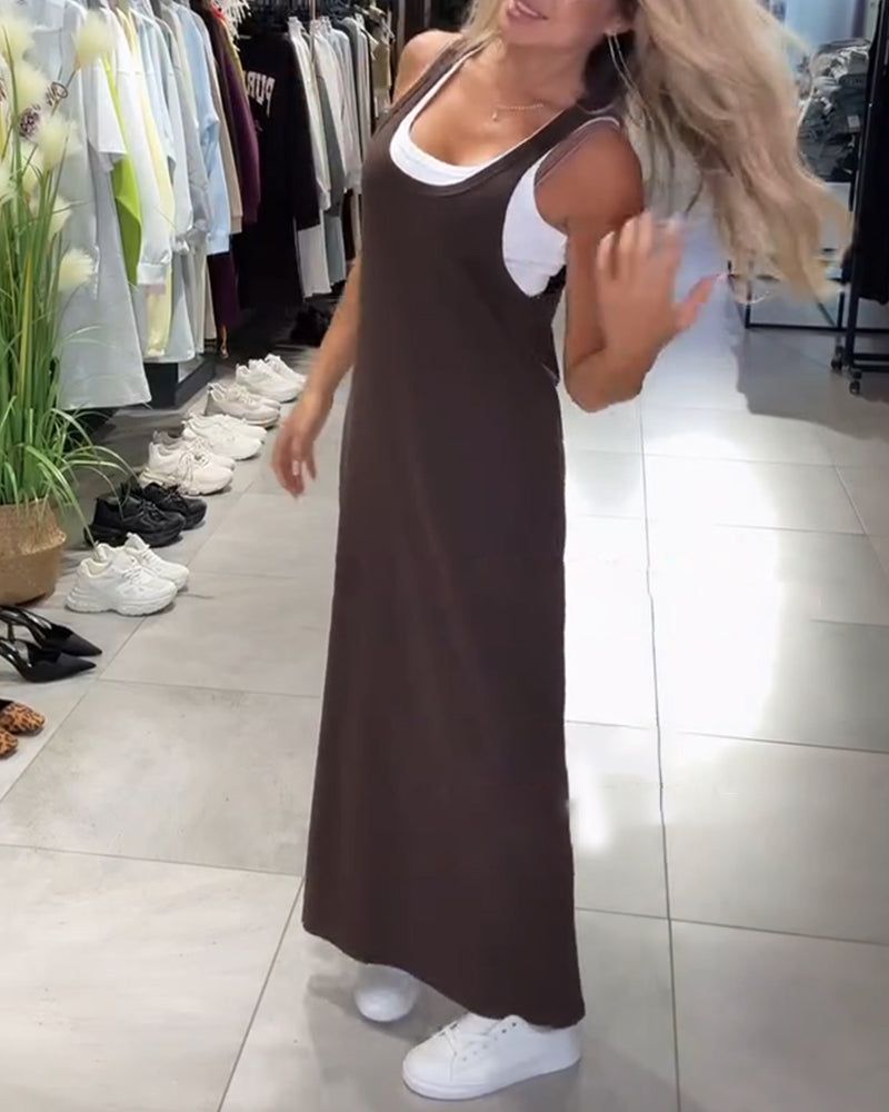 Schlankheitskleid mit Trägern Lässig