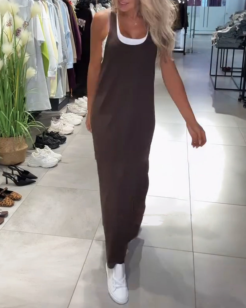 Schlankheitskleid mit Trägern Lässig