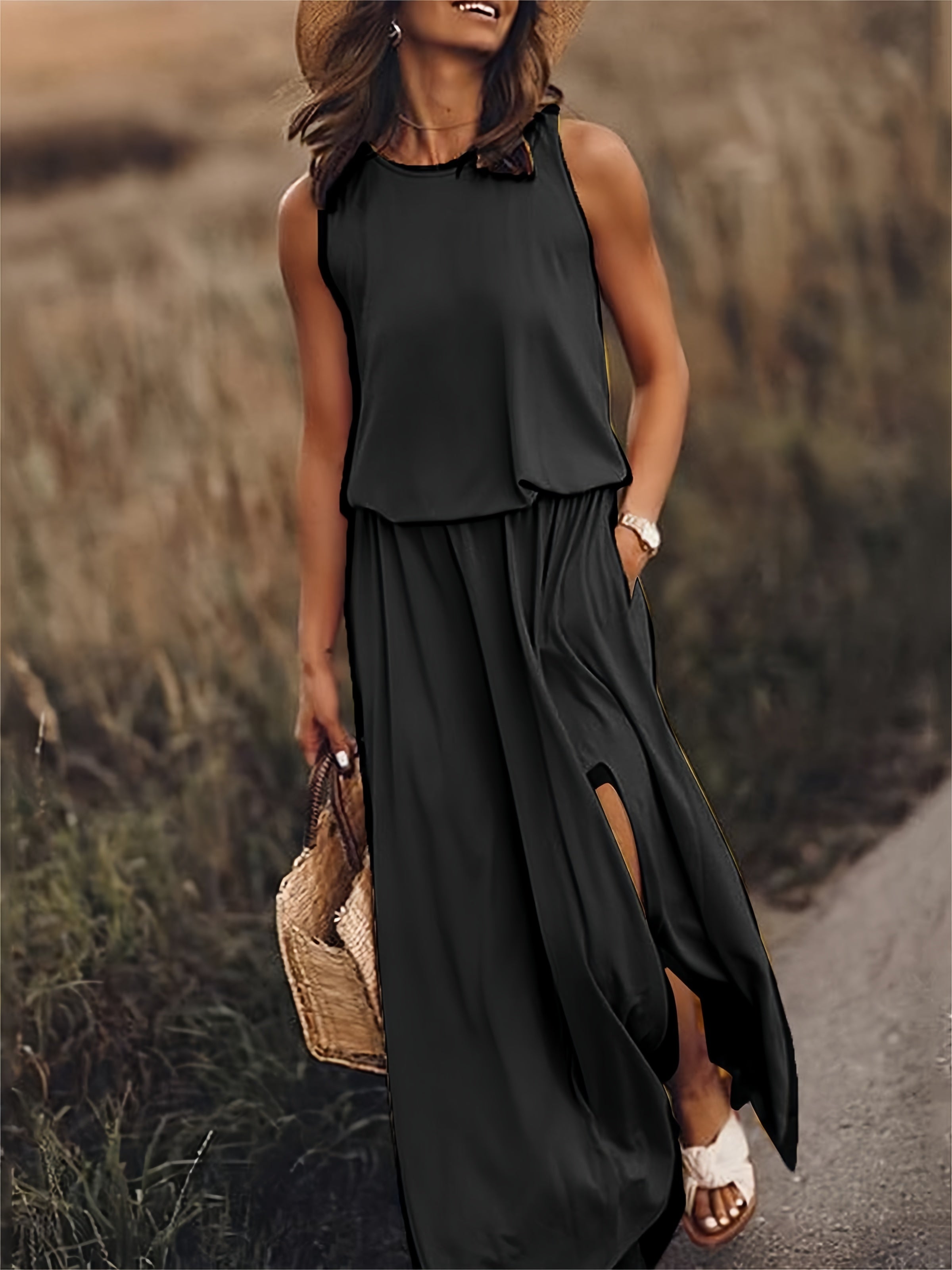 Zayna - Maxi Kleid - Einfaches Modal Boho Kleid in verschiedenen Farben