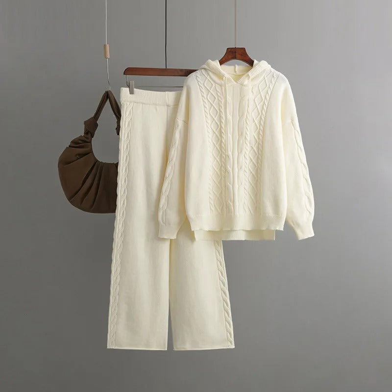 Firenze™ - Bequemes, übergroßes Strick-Trainingsanzug-Set