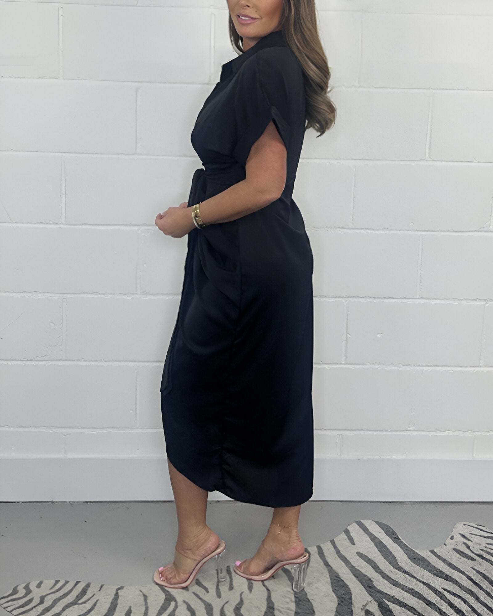 CARLA | Hemdblusen-Kleid mit Schleife für einen täglichen Eleganz