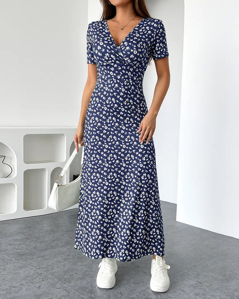 Elegantes Sexy Bedrucktes Kleid