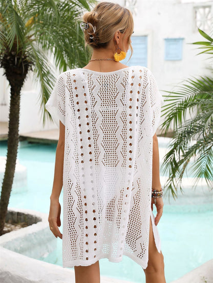 Mira - Glamouröse Beach Cover-Up Hohle gestrickte Strickwaren