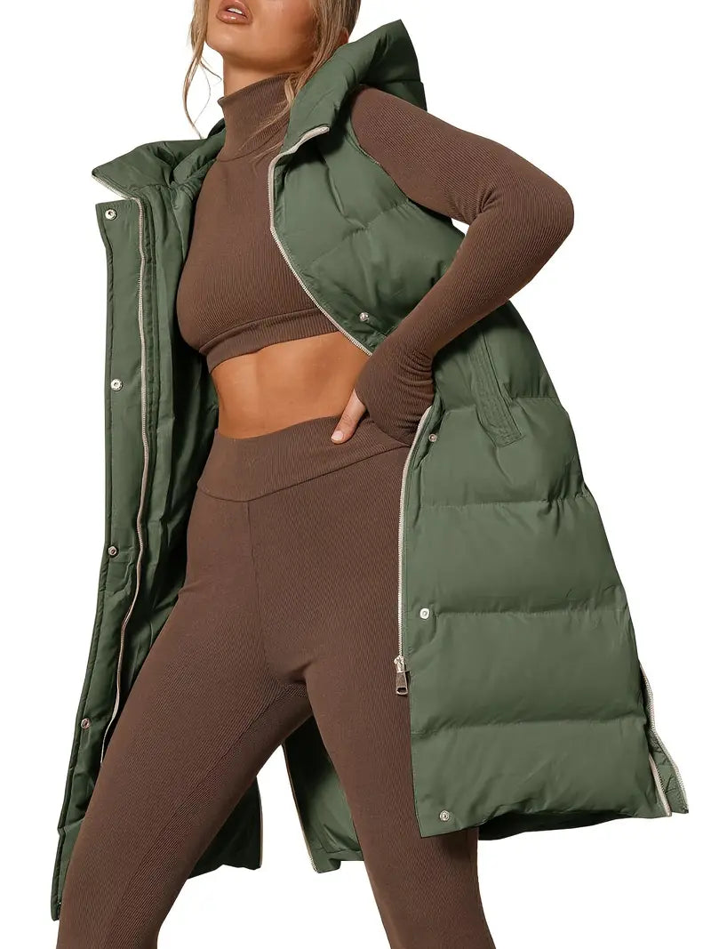 Avalon Longline-Weste mit Kapuze