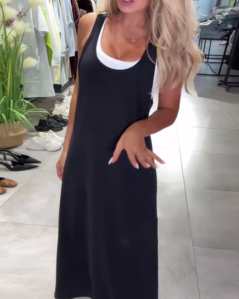 Schlankheitskleid mit Trägern Lässig