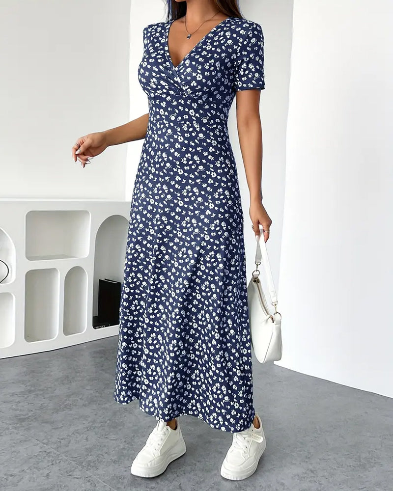 Elegantes Sexy Bedrucktes Kleid