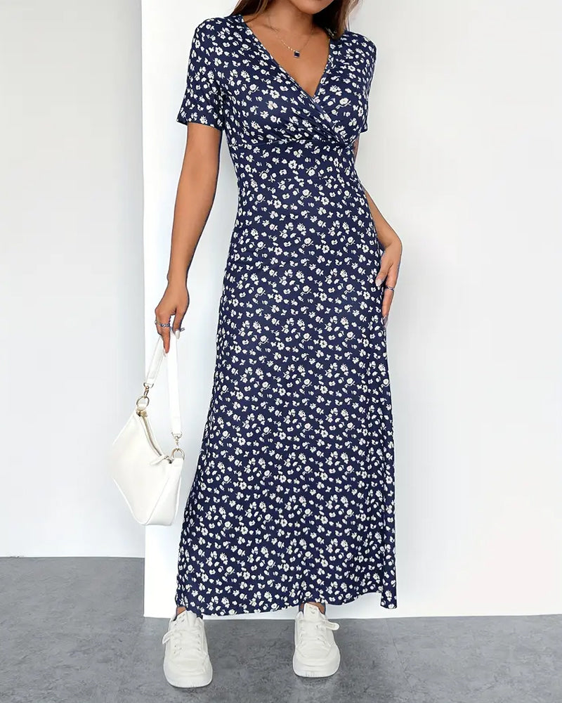 Elegantes Sexy Bedrucktes Kleid