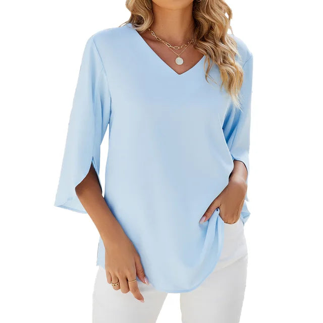 Cara™ | V-Ausschnitt Bluse